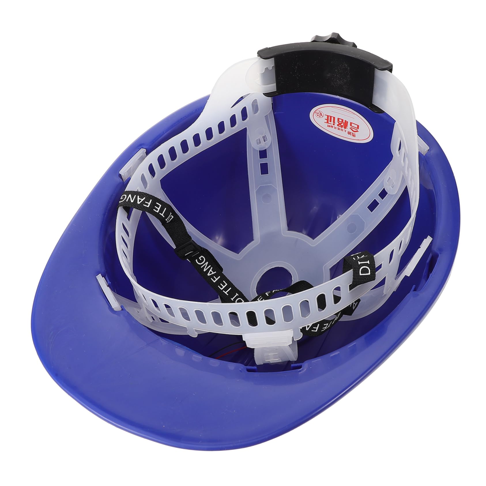 UKCOCO casco elmetto da ventaglio fan del cappello duro Cappello con protezione solare antiscottatura da costruzione da uomo elmetto protettivo plastica Blue