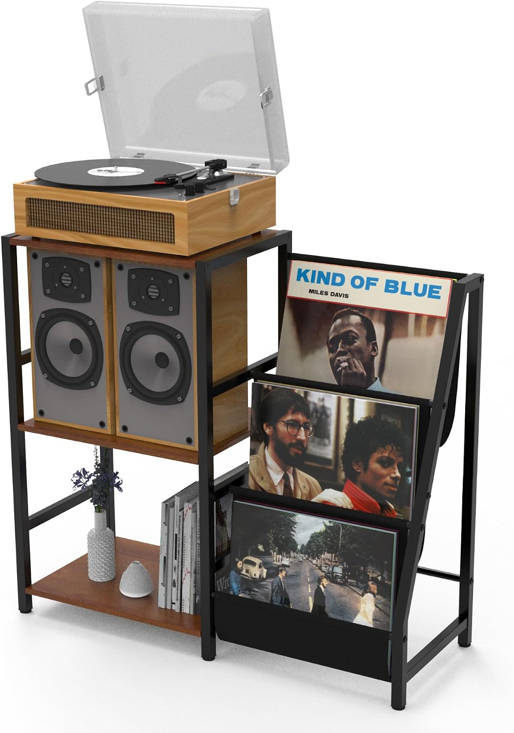 Amazon.com: AIRDANCE Record Player Stand with Vinyl Storage, Vinyl ...