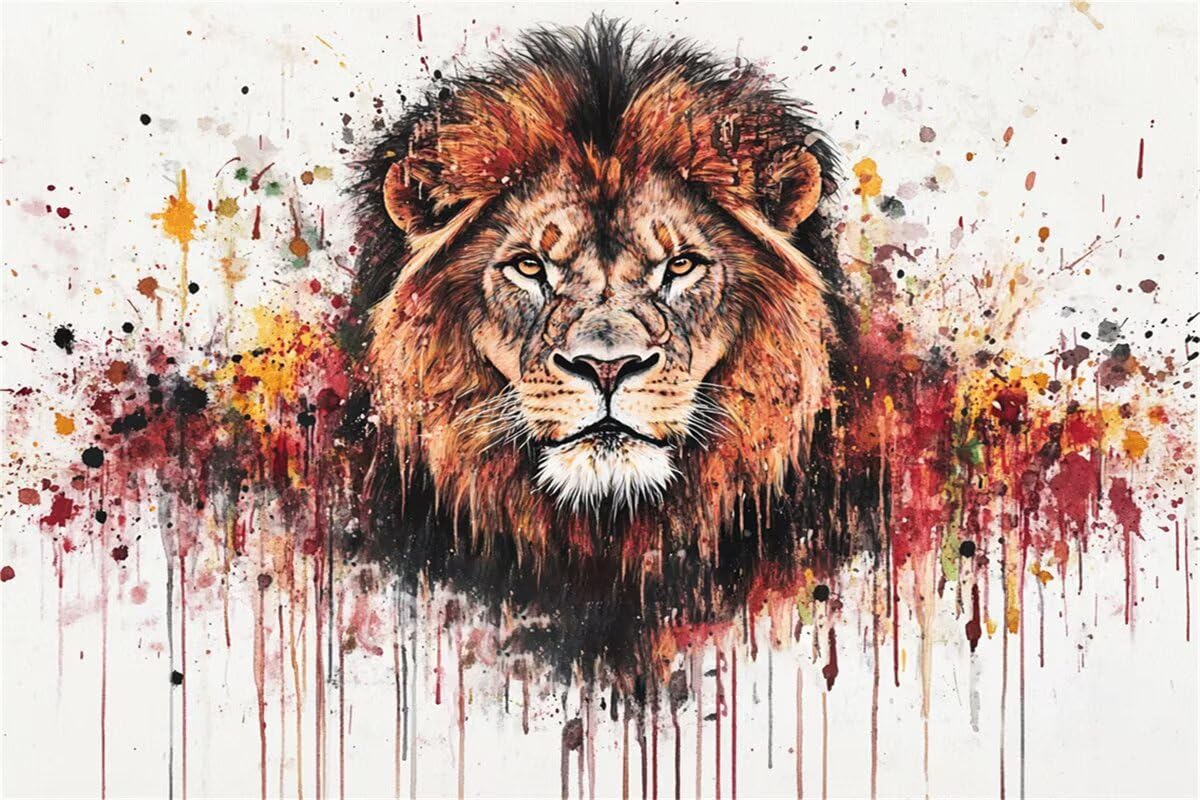 Puzzle León Puzzle 1500 Piezas Animal Rompecabezas Adultos Pieza de Madera Juguete Desafiante, Entretenimiento en Familia Rompecabezas, Gigante Imposible Jigsaw para Decoración del Hogar Regalo Y-6