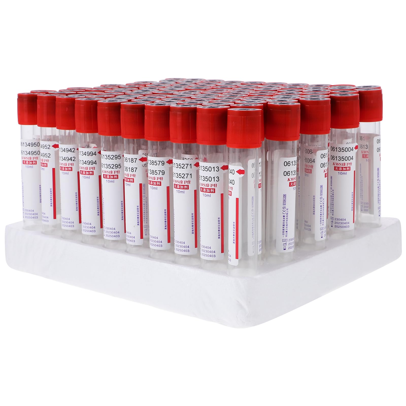 iplusmile Tubo Colector De Sangre Desechable De Presión Negativa 10Ml 100 Unidades Con Tapa Sellada Para Laboratorios Y Uso Médico Seguro