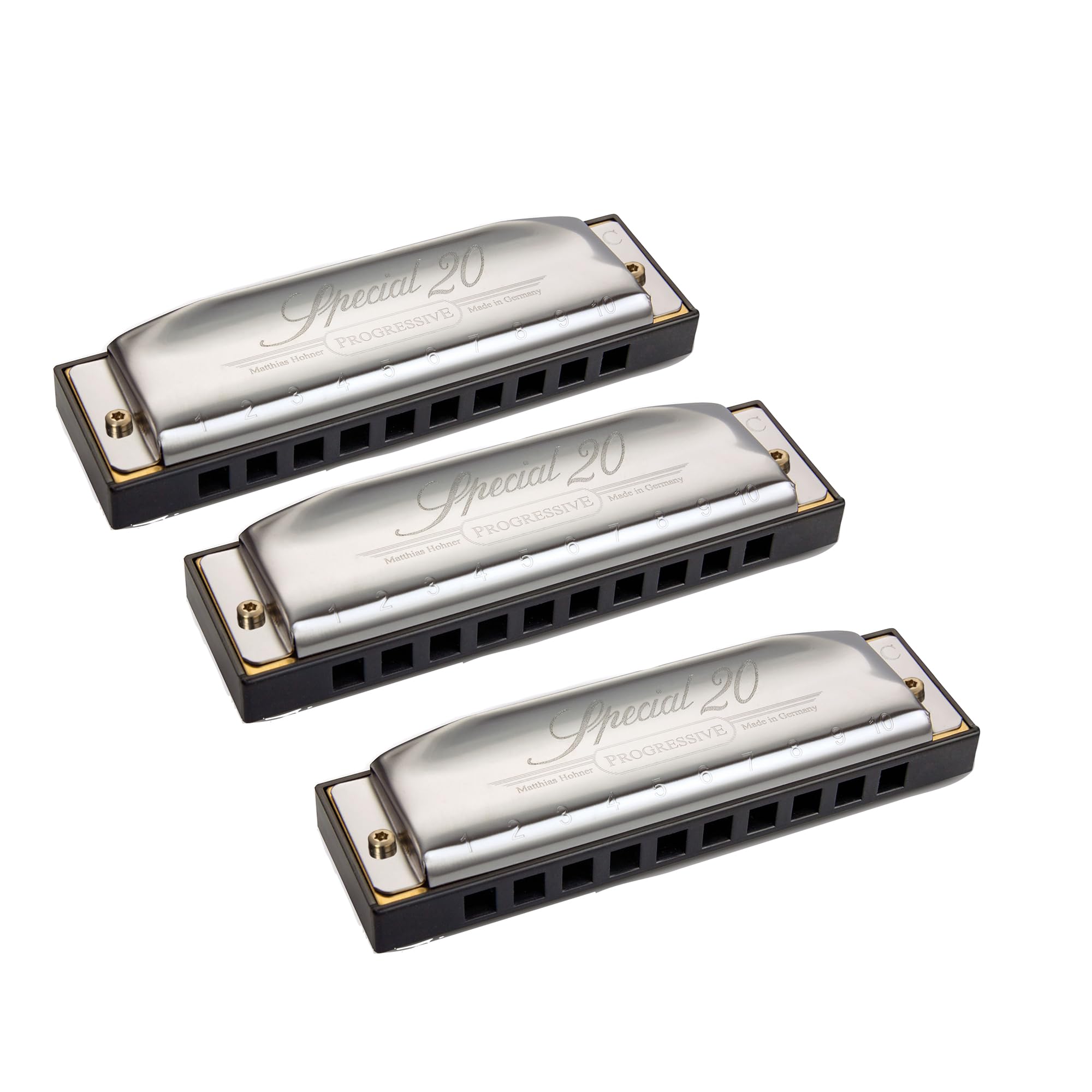 Hohner Special 20 Harmonica 3 Pack, A C G Major (M5601PP)