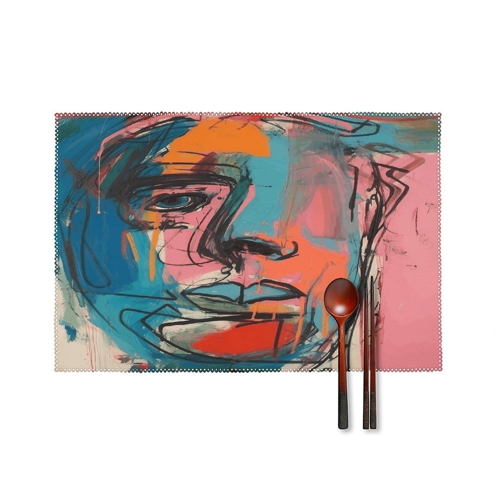 Fodpand Style Face And Color Placemats Set Of 4 Place Mats Table Mats