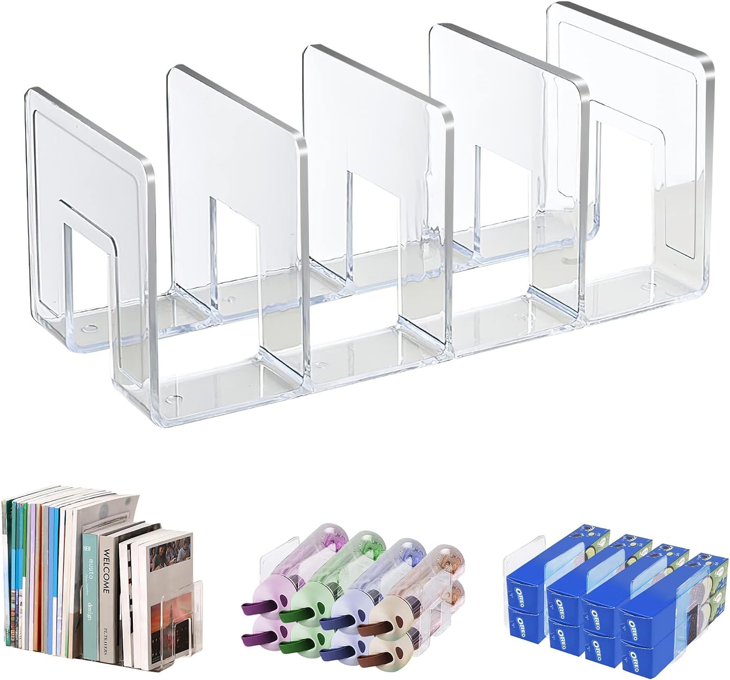 ORCHID M®Wallet organizer, handbag organizer, 4-section bag, wardrobe shelf, divider, wallet display shelf, handbag transparent stand, bookshelf, bedroom and kitchen bookshelf