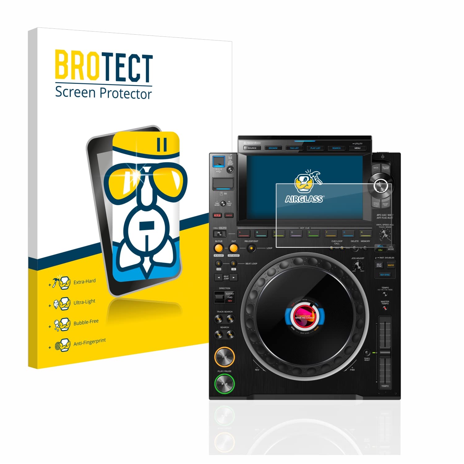 BROTECT Glas Screen Protector voor Pioneer CDJ 3000X (3 Stuks