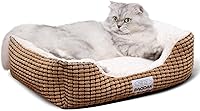 Vista 1 de Small Dog Bed for Small Dogs, Cat Beds for Indoor Cats Washable, Rectangle Dog Bed, Warming Soft Calming Sleeping Puppy Bed Durable Pet Bed with