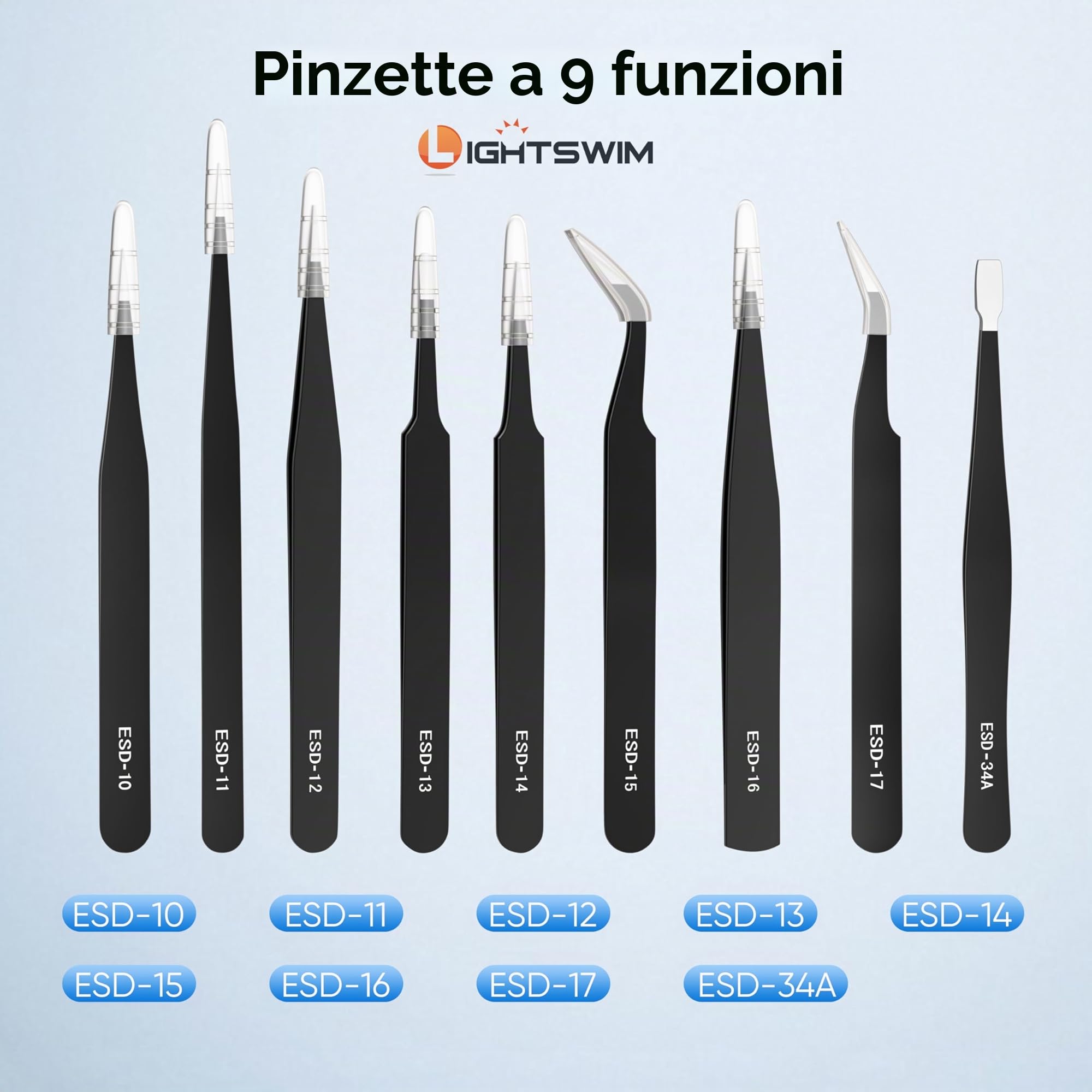 Lente d'ingrandimento a LED ricaricabile a mani libere 1,5x-5x con 4 lenti staccabili