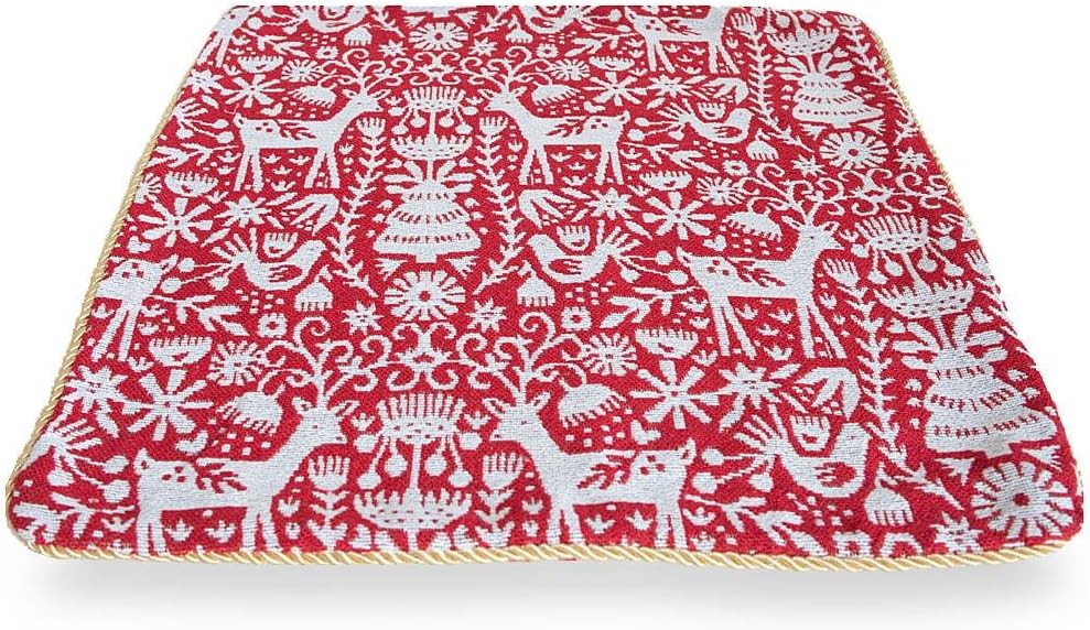 BestPysanky Set of 2 White Deer in The Woods Christmas Throw Cushion Pillow Covers