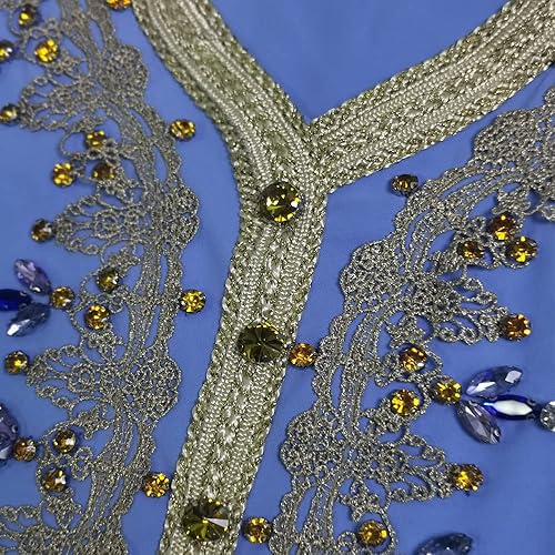 Miniatura 2 de PolyJolly - Vestido Abaya hecho a mano para mujer, Dubai Sadui, elegante, marroquí, caftán, colección de trajes de boda