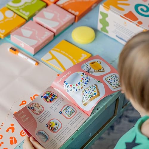 Miniatura 5 de Sculpd Kit de mosaico para niños, juego de manualidades de pintura para niños de 4 a 6 años, cerámica, incluye azulejos de mosaico, 1 juego de