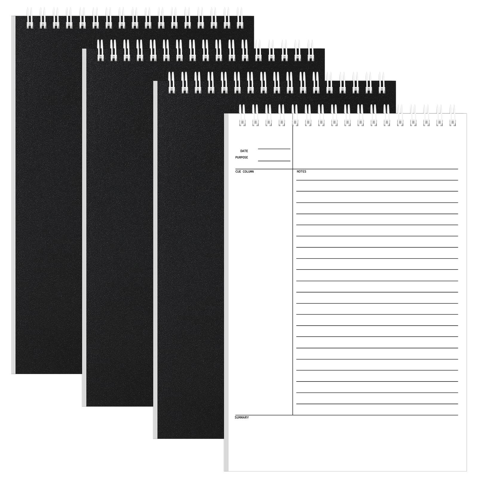 Cholemy 320 Sheets 4 Pack Steno Pads Spiral Pads 6x9 Inches Top Spiral Steno Pads Coil Writing Note Pads Ruled Writing Tablets Teacher Students College Office Business, 80 Sheets/Pad