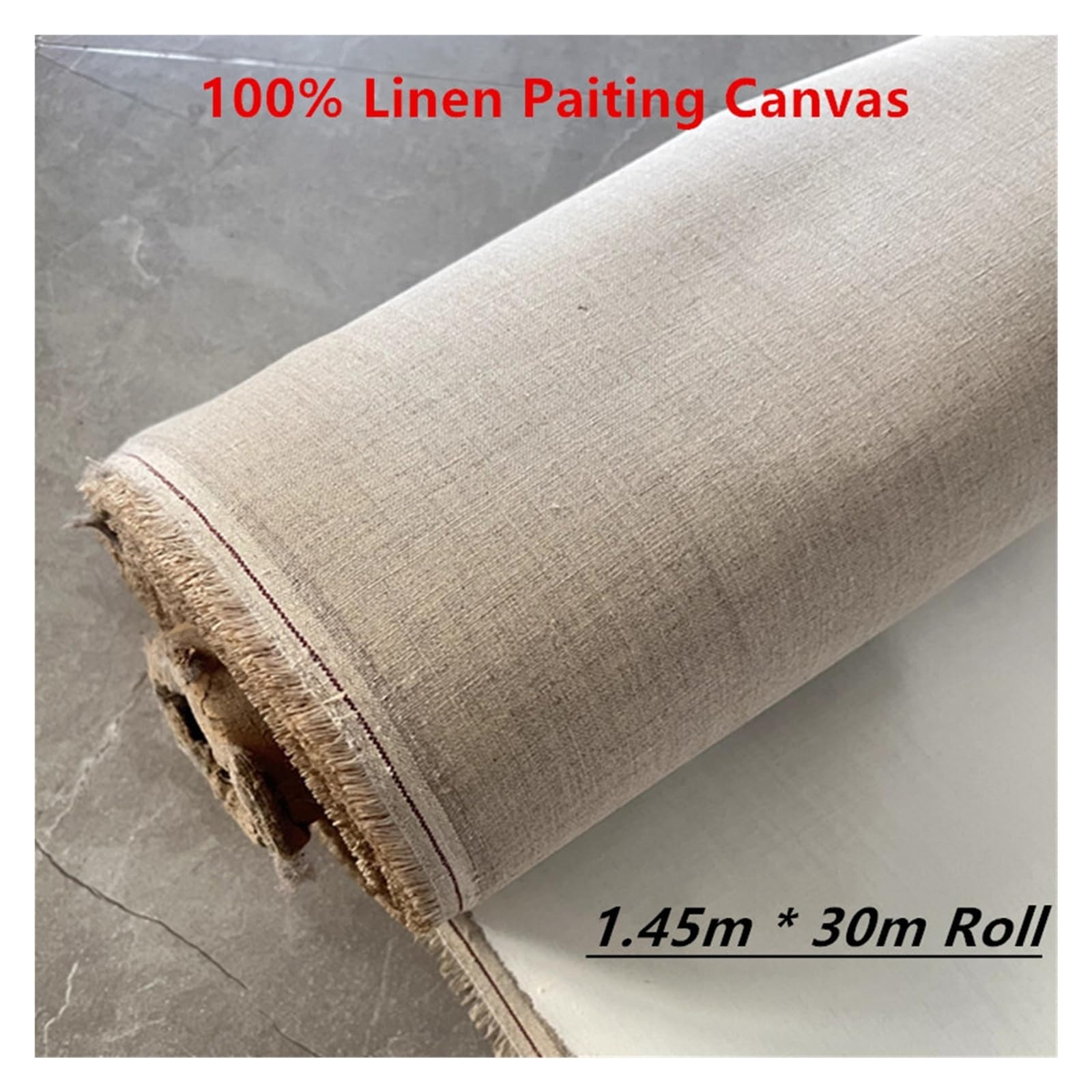 Rollo Lienzo de Pintura 1.45m X 30m Big Roll Primed Linen Coated Artist Canvas | For pintura acrílica(Fine Texture)