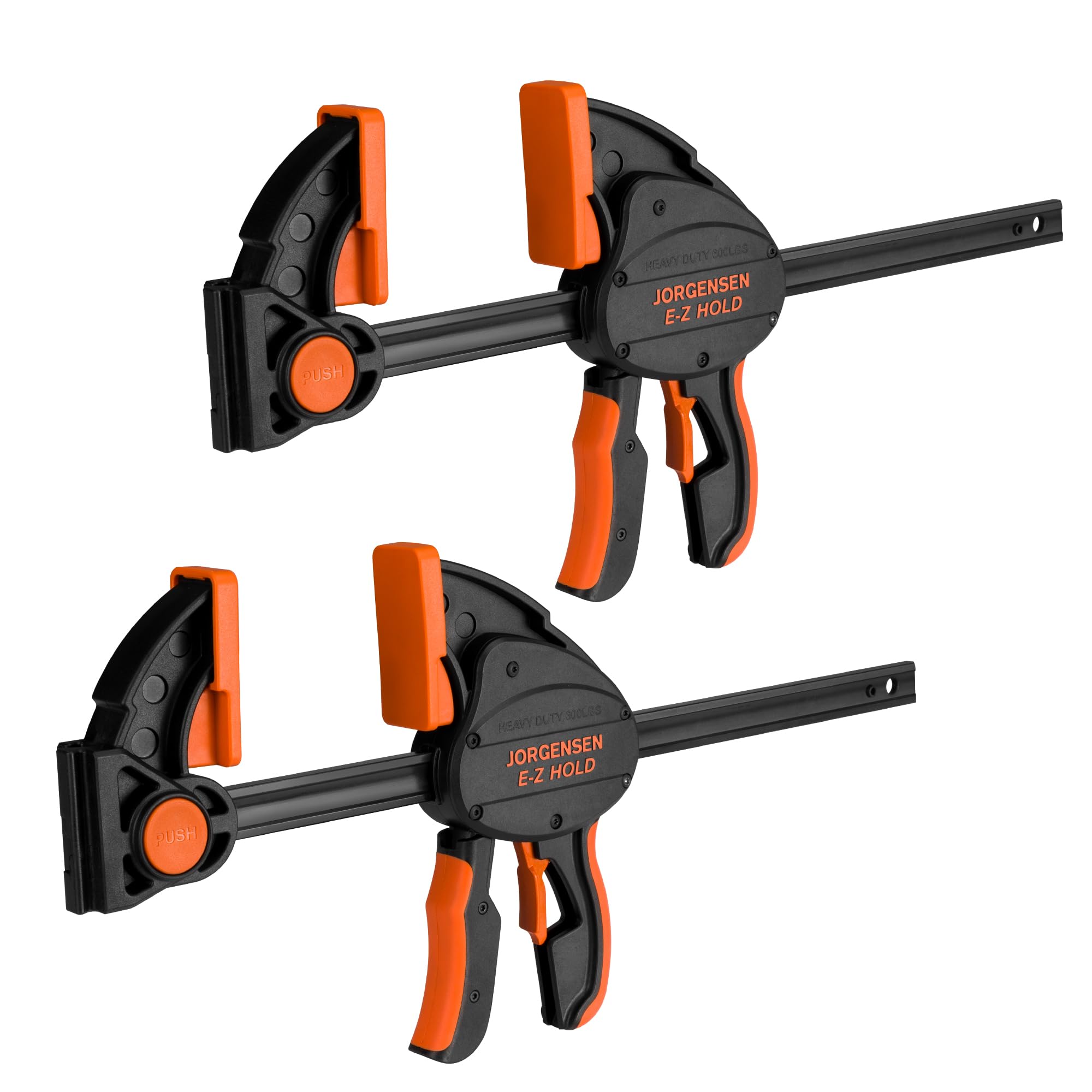 JORGENSEN E-Z Hold 2-Pack 12" 800LBS Heavy Duty Woodworking Bar Clamps