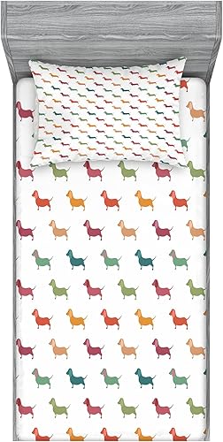 Miniatura 8 de Ambesonne Juego de sábanas bajeras y fundas de almohada, dibujos de aviones antiguos, vuelos clásicos con fechas, estilo vintage, diseño nostálgico,