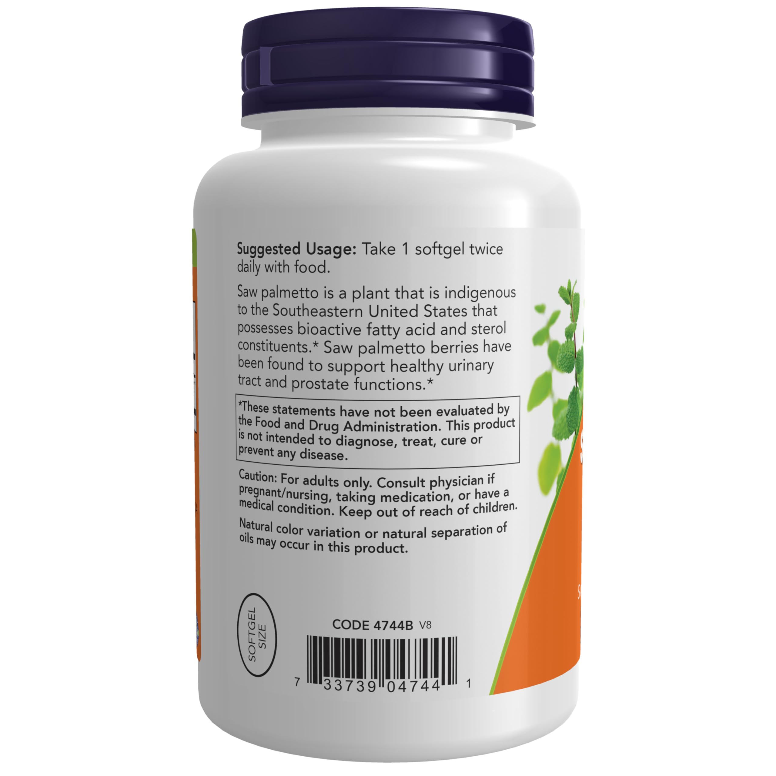 Now Foods Saw Palmetto 160mg, 240 Softgels