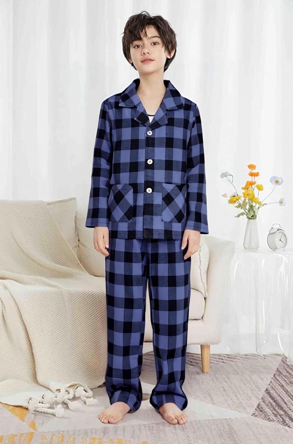 HiddenValor Big Boys Cotton 2 Piece Pajama Set for Girls Kids - Image 2