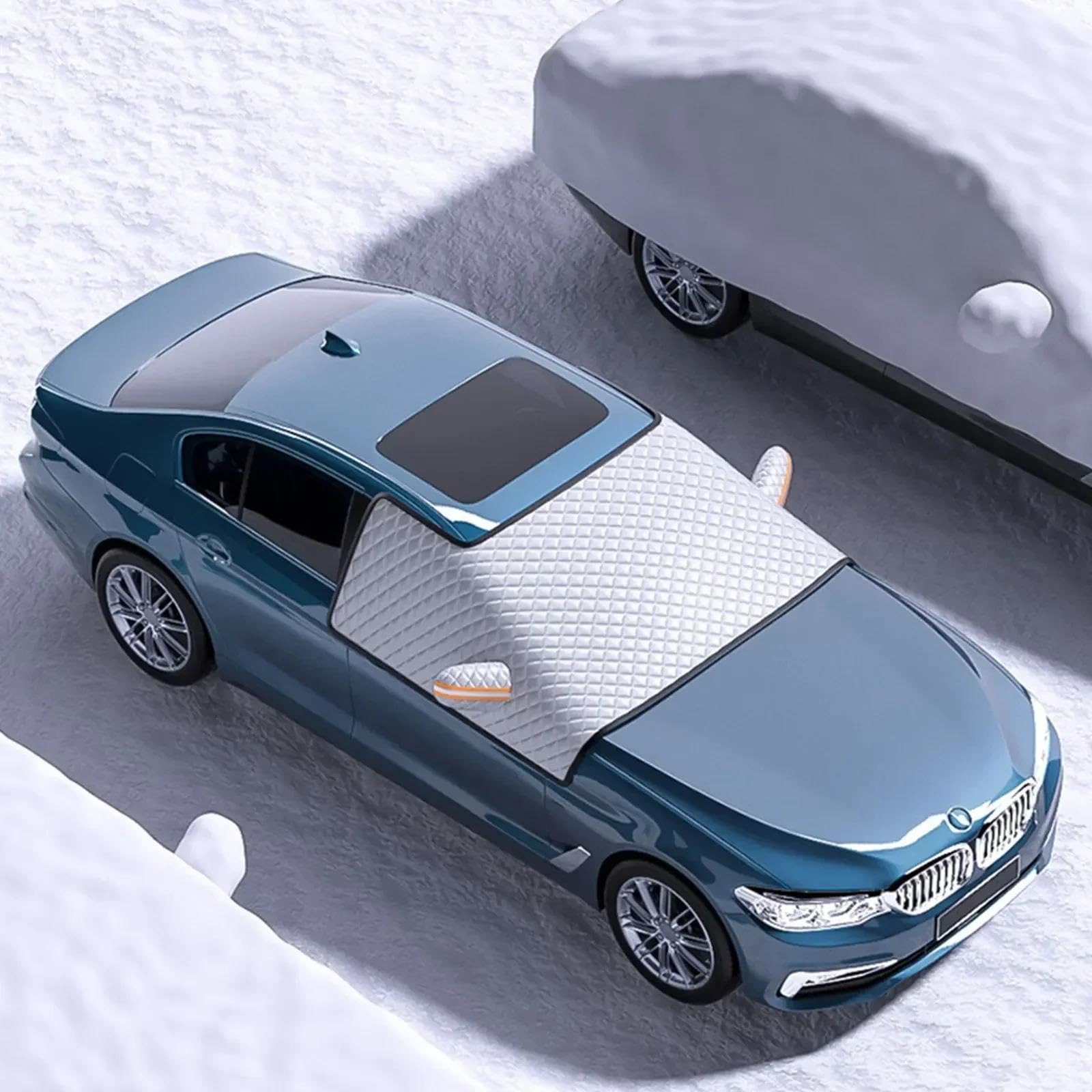 Genérico Cubierta Magnética del Parabrisas Delantero Coche Parasol Automóvil De Nieve Protector Impermeable Parabrisa Delantero Coche Cubierta