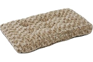 Deluxe MidWest Dog Bed: Narrow, Plush Comfort in Mocha