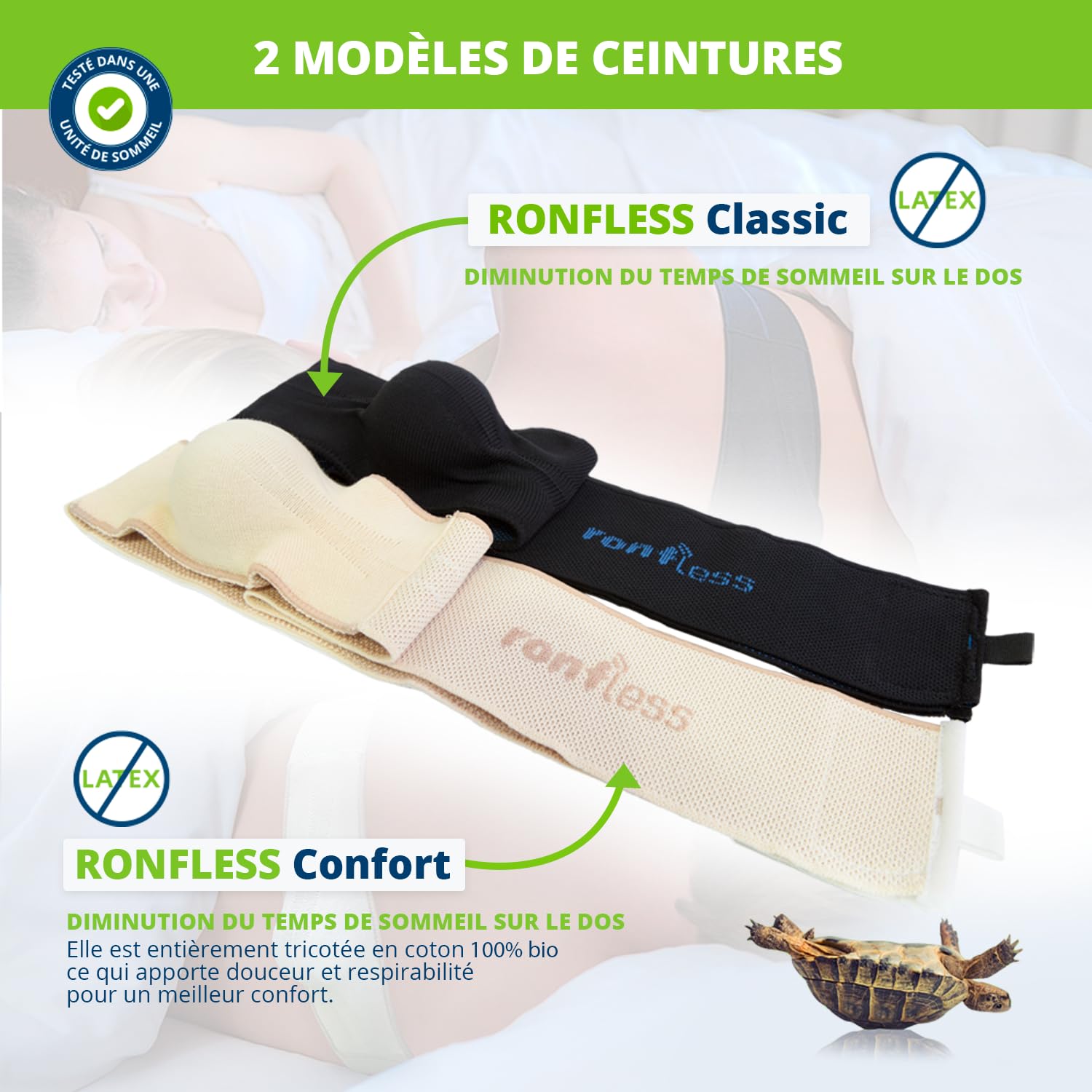 Ceinture Anti-ronflement Anti-apnée du Sommeil Dispositif Breveté