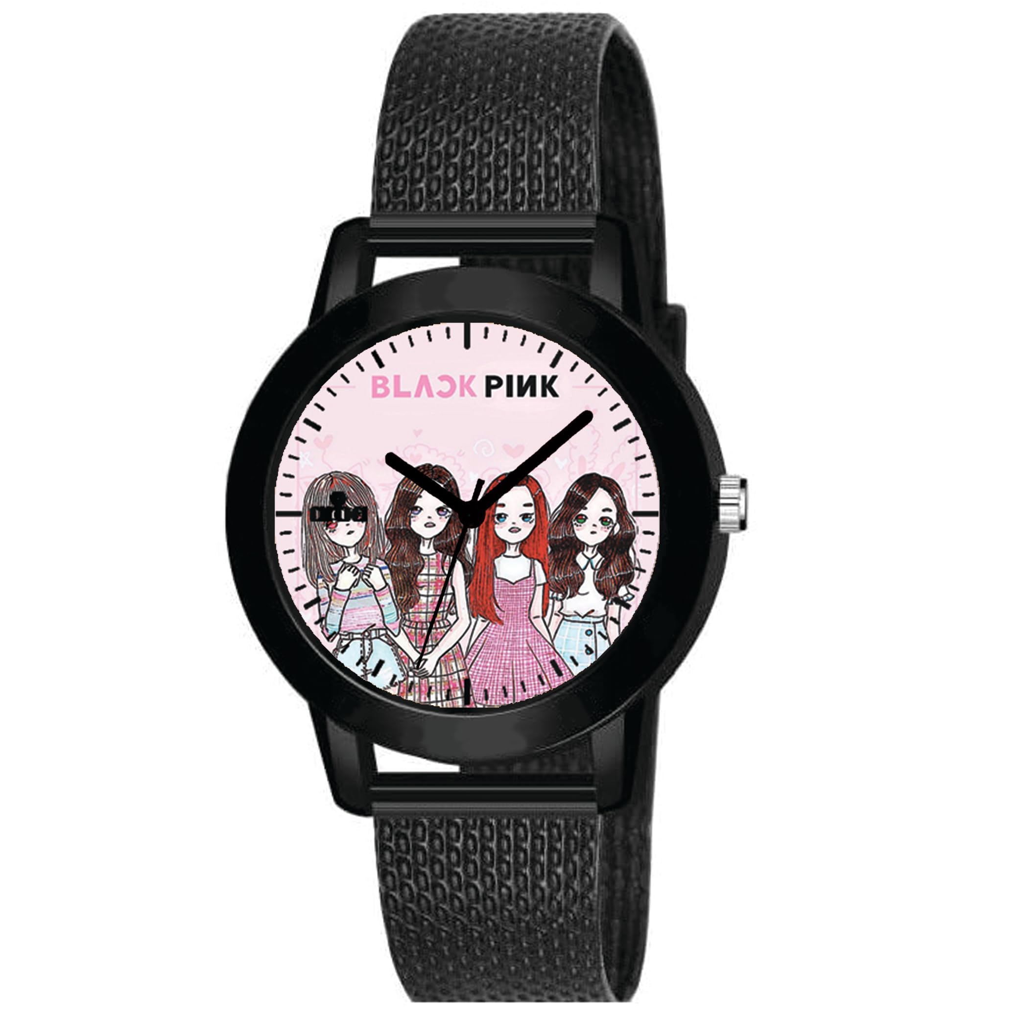 AROA Watch for Ladies Womens with Blackpink Anime Version of The Girls Model :1093 in Black Metal Type Rubber Analog Watch Blue Dial for Women Stylish Ladies Watch for Girls (B0CKHLXQ4X) Amazon Price History, Amazon Price Tracker