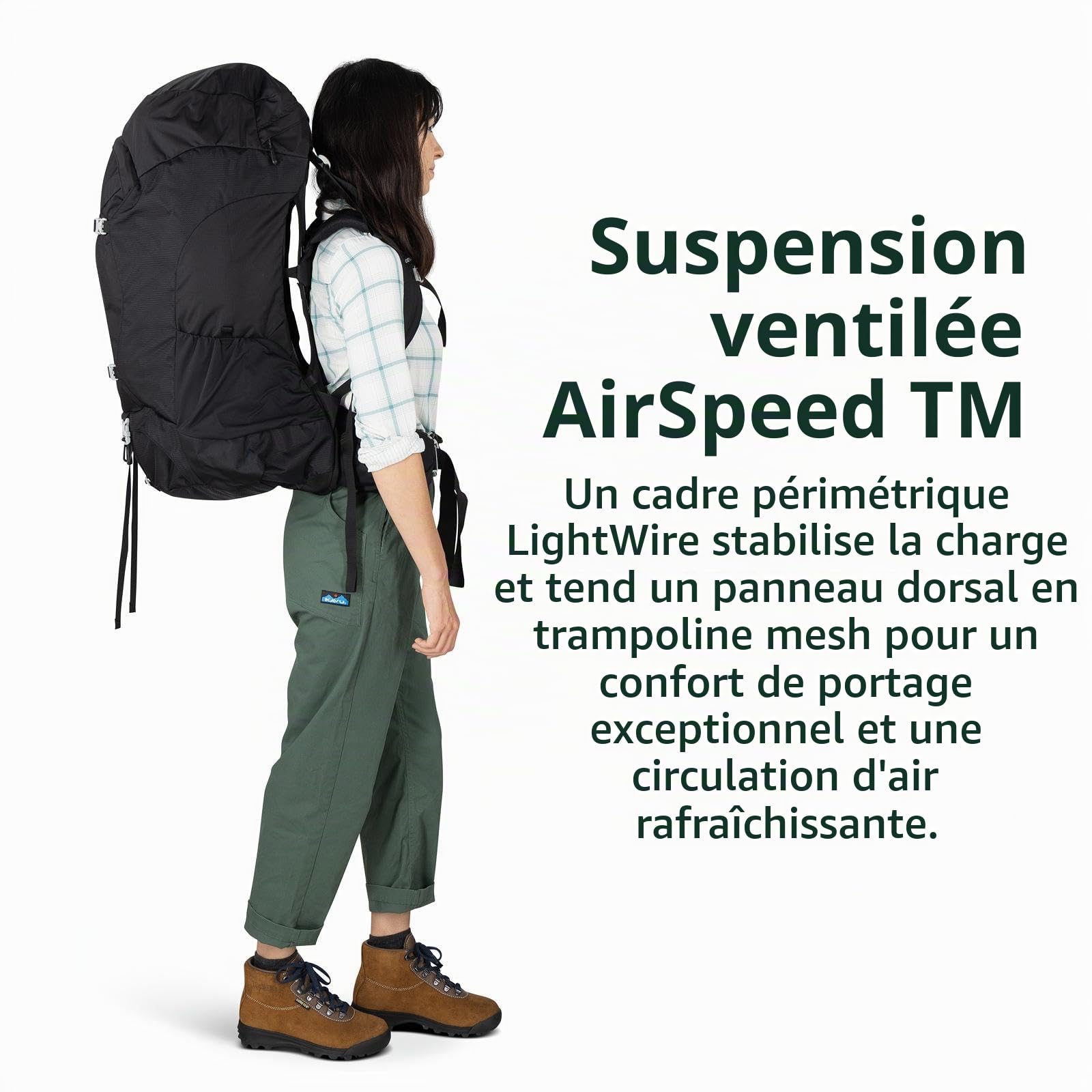 Osprey Fairview Sac de trekking femme, 70L, Black