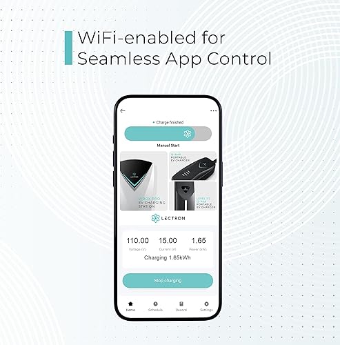 Miniatura 2 de Lectron Cargador J1772 de nivel 1 (versión WiFi) – 120 V, 15 amperios, enchufe NEMA 5-15, cable de extensión de 16 pies – Cargador de coche