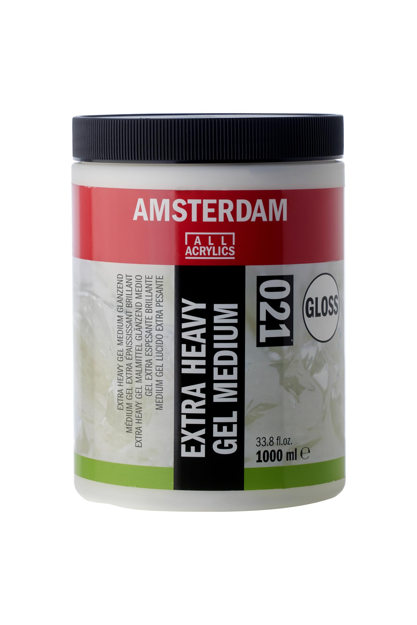 Amsterdam-Gelmittel - Extra Heavy Gel Medium Gloss 021-1000 ml - Enhance Acrylics - Thick Layers - Mixed Media
