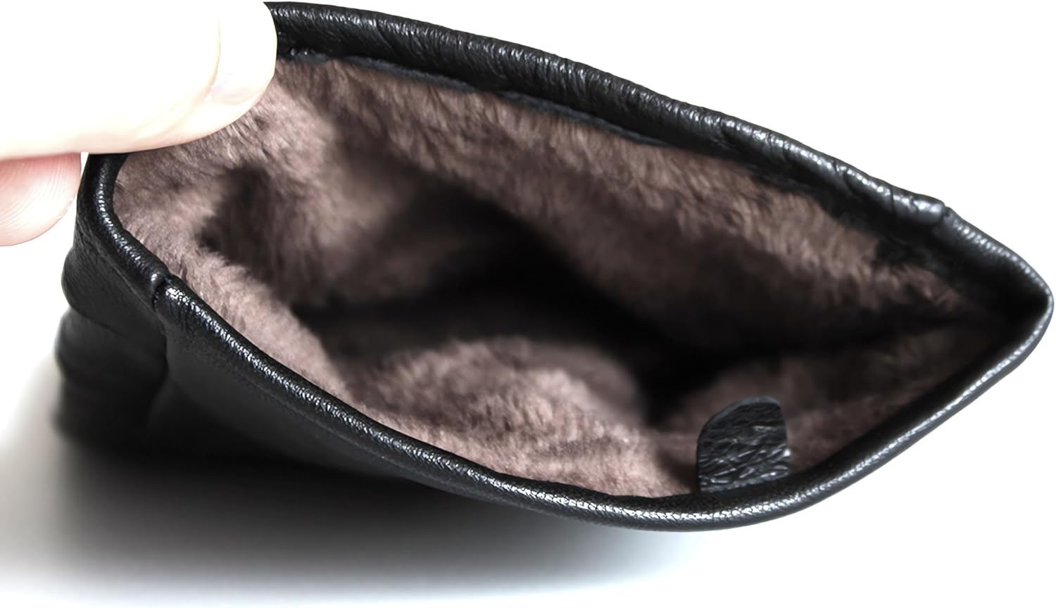 Men's Winter Genuine Sheepskin Gloves, Touch Screen Warm Leather Gloves for Men, Cashmere Lined Outdoor Driving - Image 4