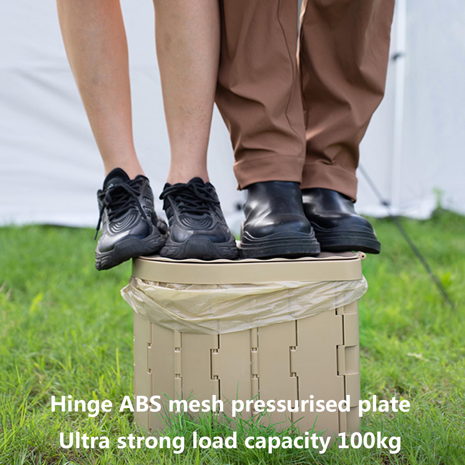 Campingtoilette Faltbar Klappbare Camping Toilette Reisetoilette Wc Mit 1 Rollen Biologisch Abbaubaren Müllbeutel Mobile Campingklo Für Draußen Oder Drinnen Faltbares Töpfchen Für Autocamping