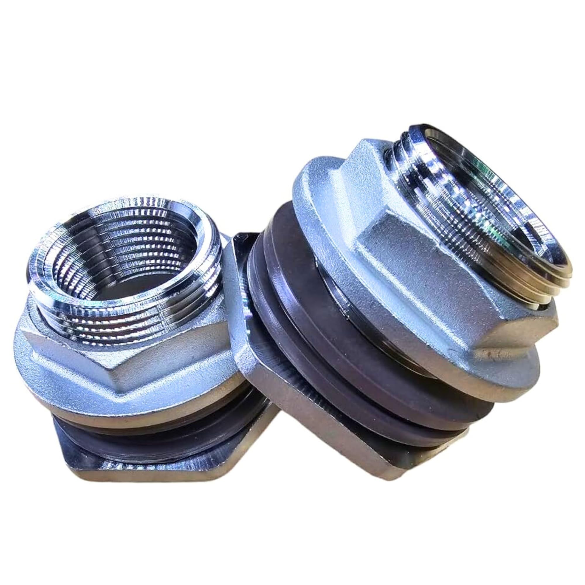 MiniBrew 1/2” NPT EZ Seal Weldless Bulkhead with EPDM Gaskets for Homebrewing (Pack of 3)