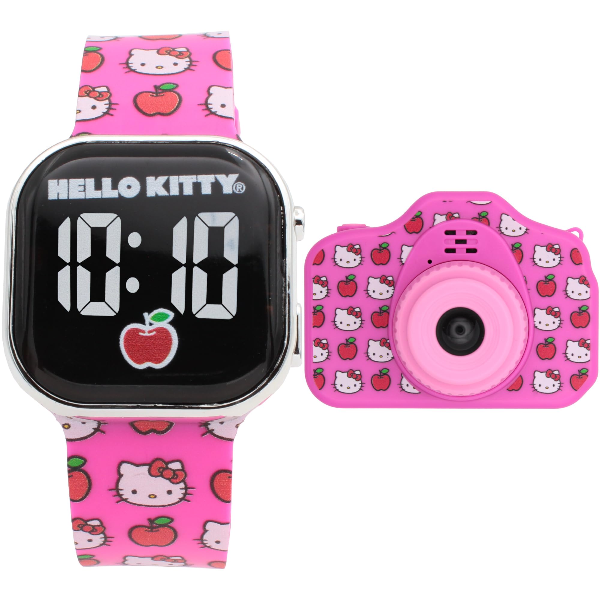 Sanrio Hello Kitty Digital Watch with Bonus Kids Camera Set – Pink