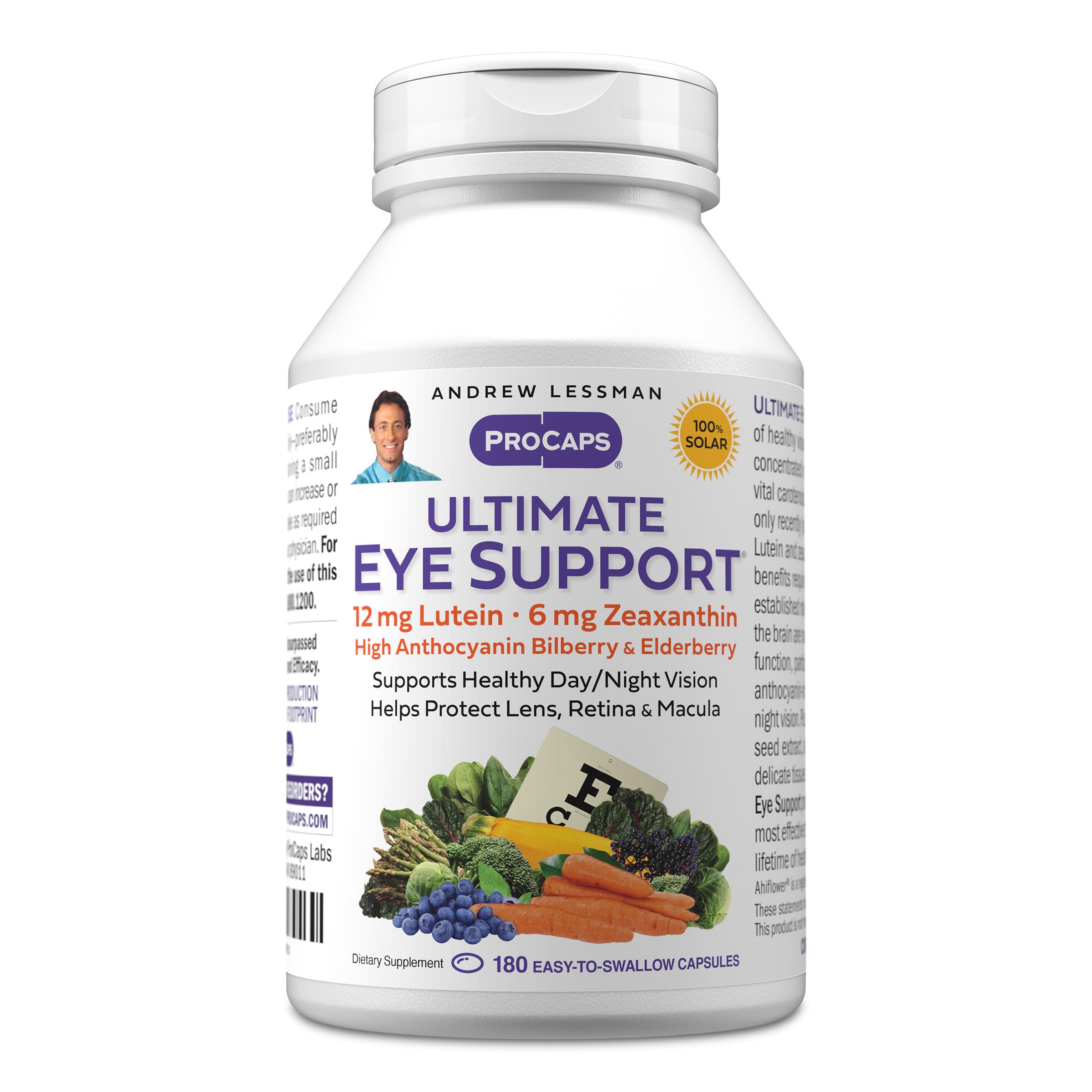 ANDREW LESSMAN ProCaps Ultimate Eye Support 12 mg, 180 Softgels 180 Count (Pack of 1)