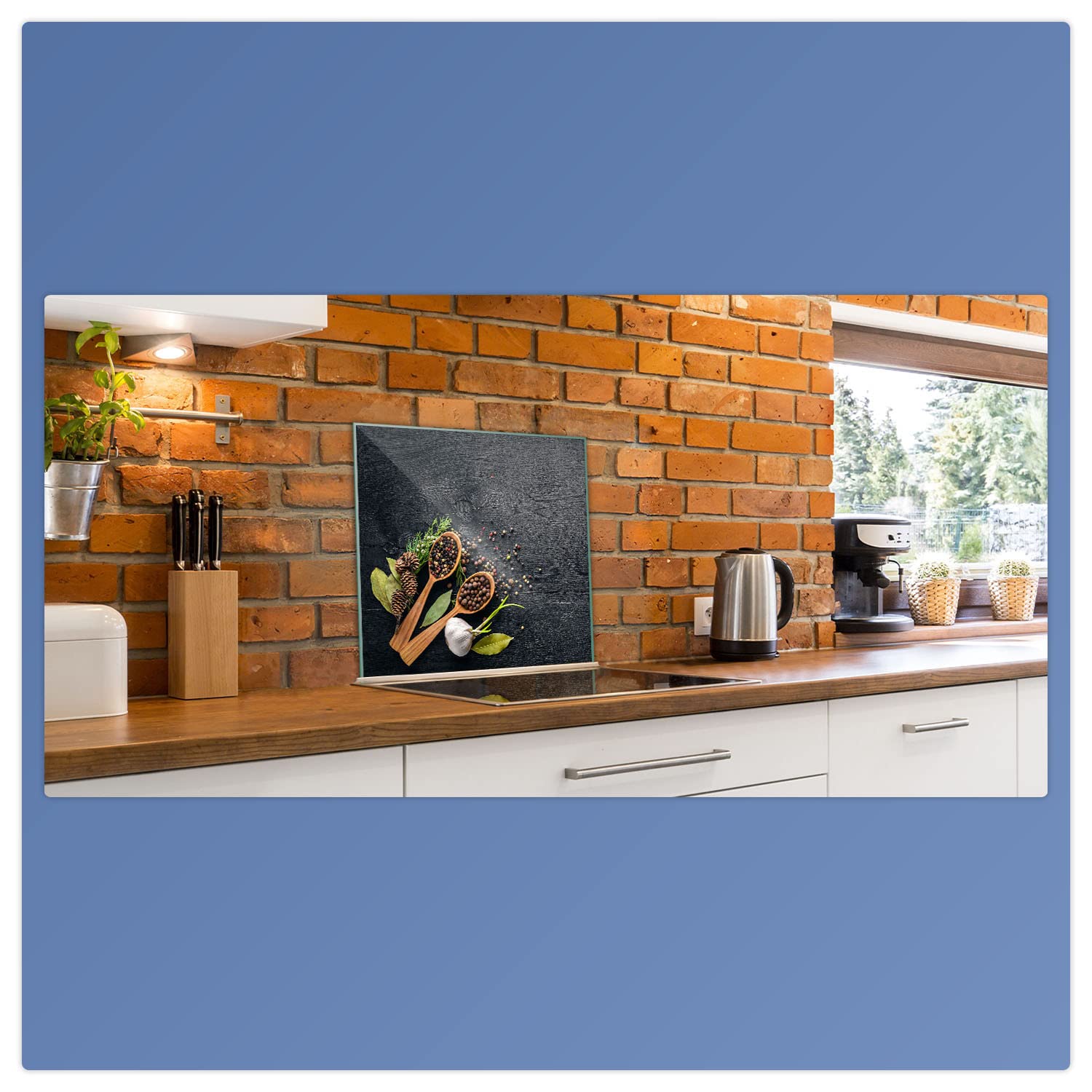Piastre copriforno 2 pezzi 30x52 Vetro copriforno in Vetroceramica