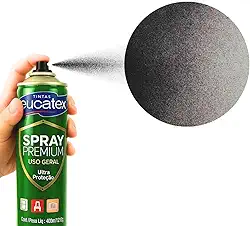 2 Tinta Spray P/Pintar Moveis Metal Plastico Mdf Eucatex (PRETO FOSCO)