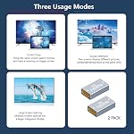 Adaptateur HDMI Femelle Câble d'Extension HDMI 8K | Connecteur Femelle à Femelle 8K HDMI Coupleur 3D HDR Alliage d'Aluminium pour Ordinateur Portable HDTV PC Moniteur Projecteur 2pcs Gris