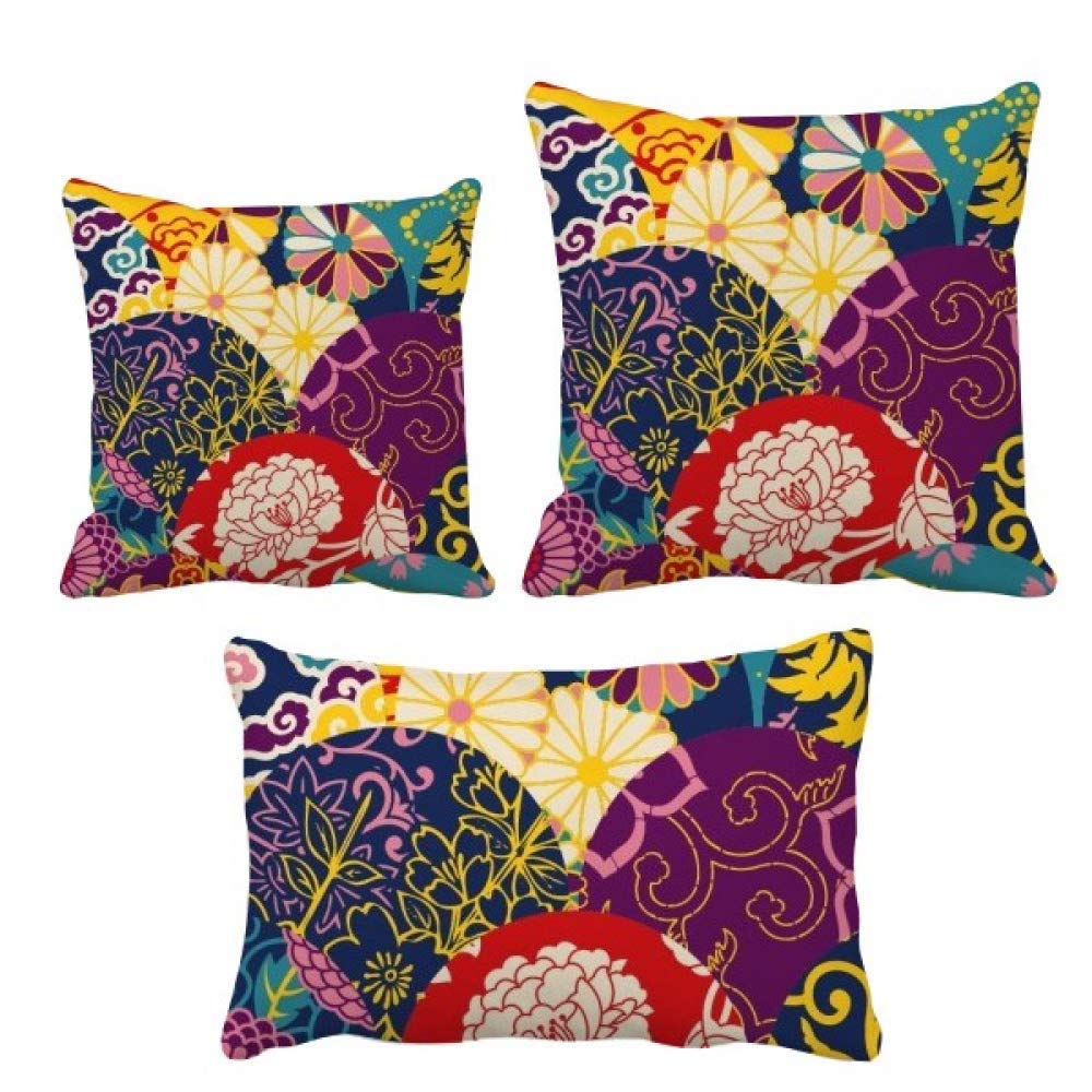 Housse de coussin asiatique motif pois chinois style japonais pour canapé
