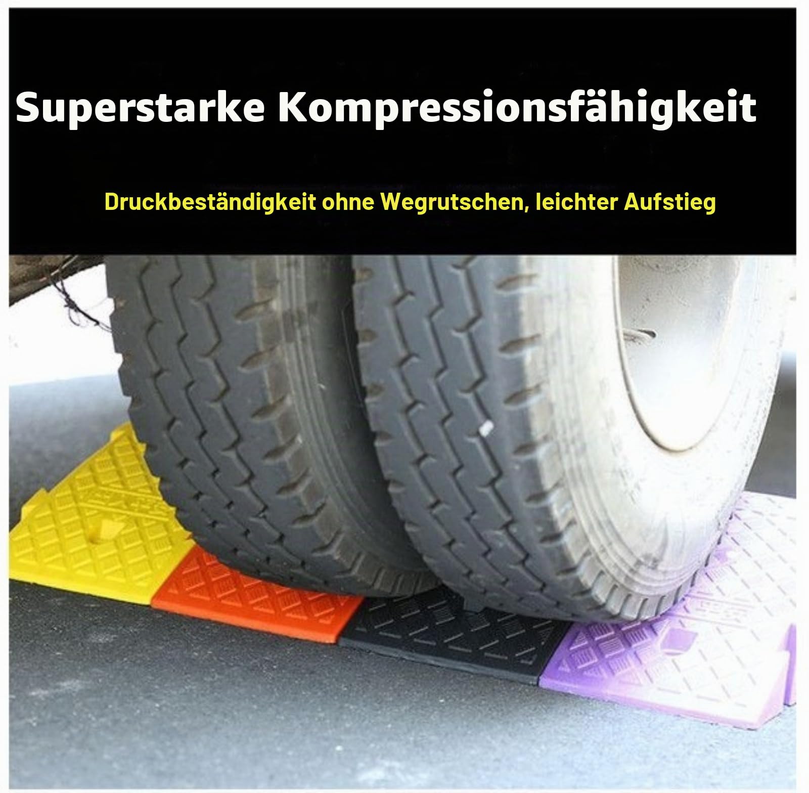 Bordsteinrampe aus Gummi, Schwellenrampe, Höhe 5 – 13 cm, Bordsteinrampe für Bürgersteige, Autos, LKW, Zugang, Fahrräder, Motorräder, Hunde, Rollstühle