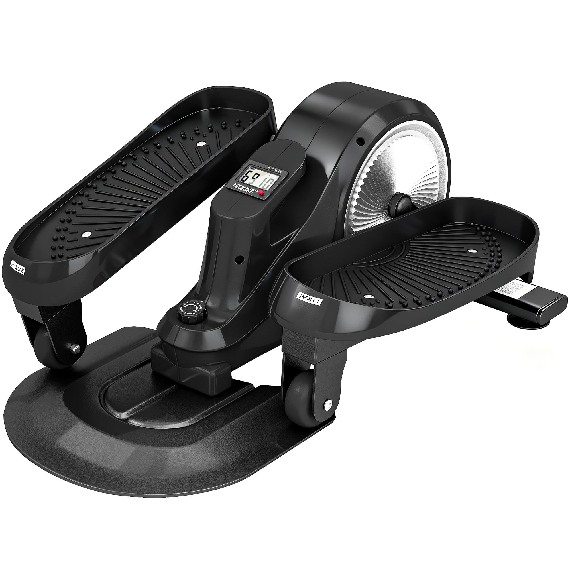 SPORTNOW Under Desk Elliptical Machine, Pedal Exerciser with LCD Monitor, 8 Adjustable Magnetic Resistances, Quiet & Portable 2-in-1 Seat & Stand Up Exercise for Home, Mini Elliptical for Seniors