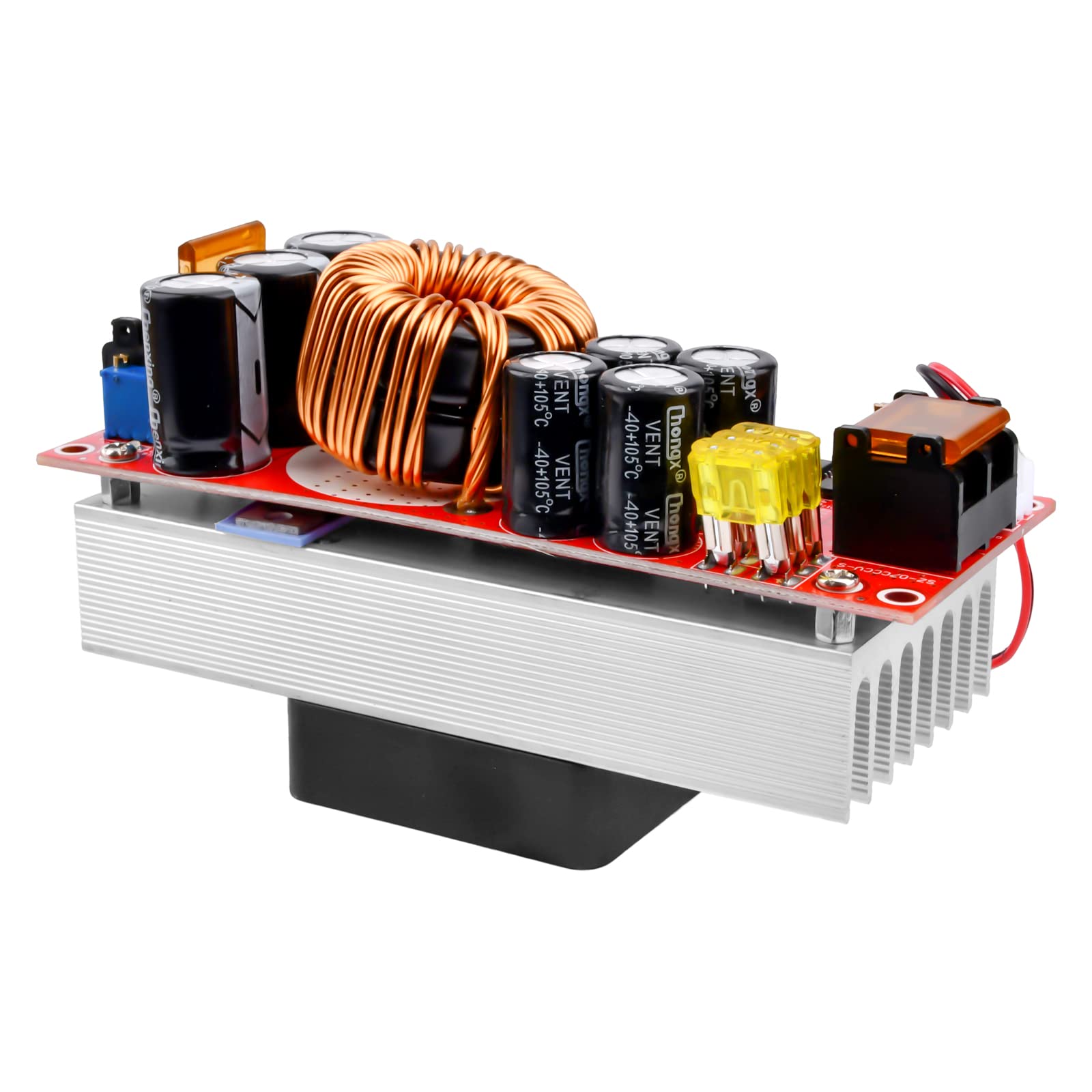 Aideepen Convertidor de impulso de 1800 W, 40 A, CC CC, convertidor ascendente, módulo de alimentación constante, 12-60V hasta 12V-90V