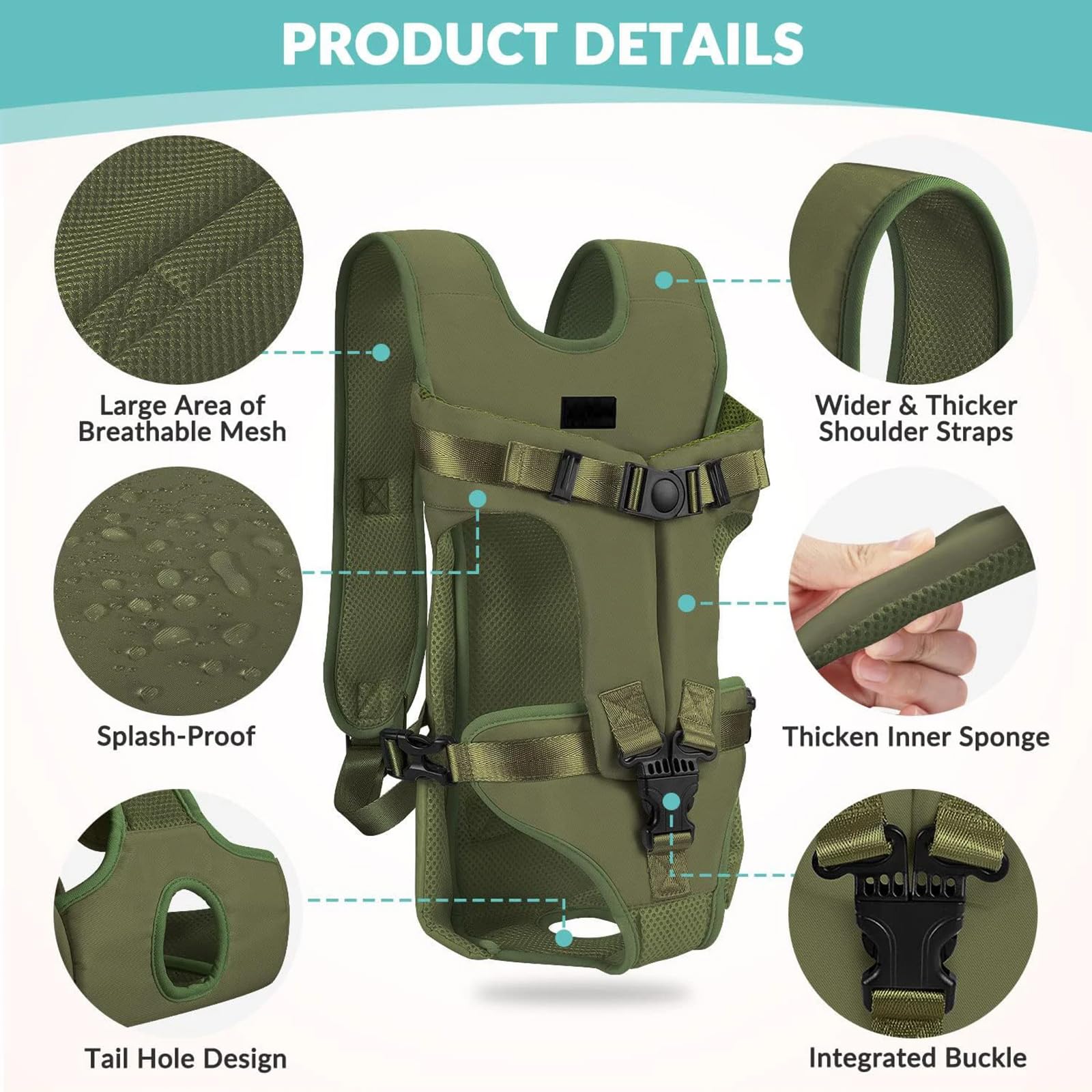 Plecak Pet Front Dog Carrier, regulowany przedni nosidełko dla małych i średnich psów i kotów, plecak Legs Out Dog Travel Przewoźnik do pieszych wycieczek,Pink,XXL