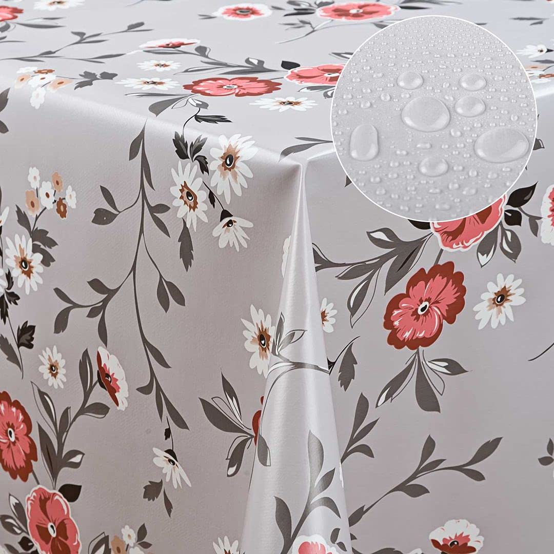 Laro Wachstuch-Tischdecke „French Breakfast“ – Abwaschbar, Wasserabweisend, Für Garten & Innen, 100-160 Cm