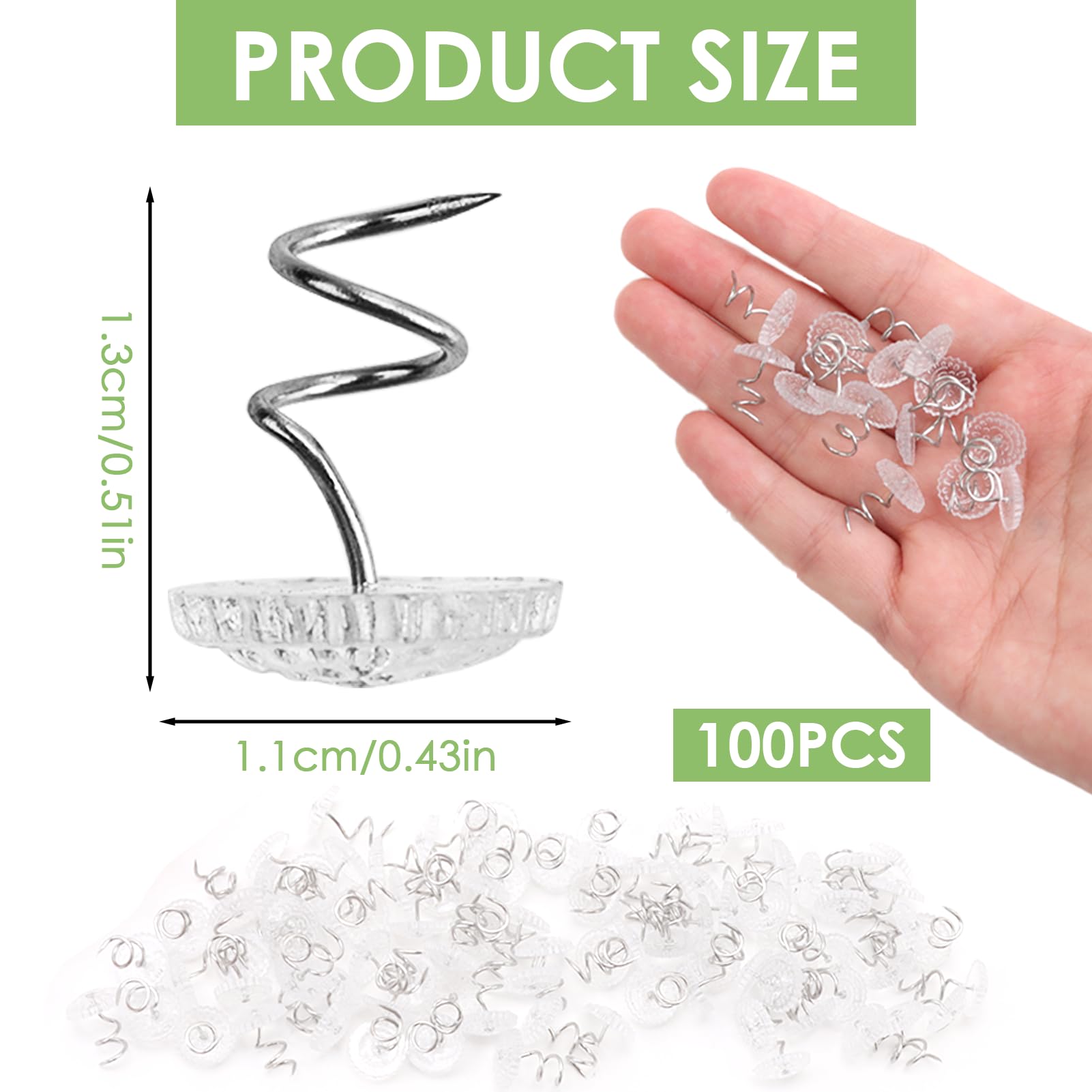 Jieddey Puntine Per Cielo Auto,100 PCS Perni A Torsione