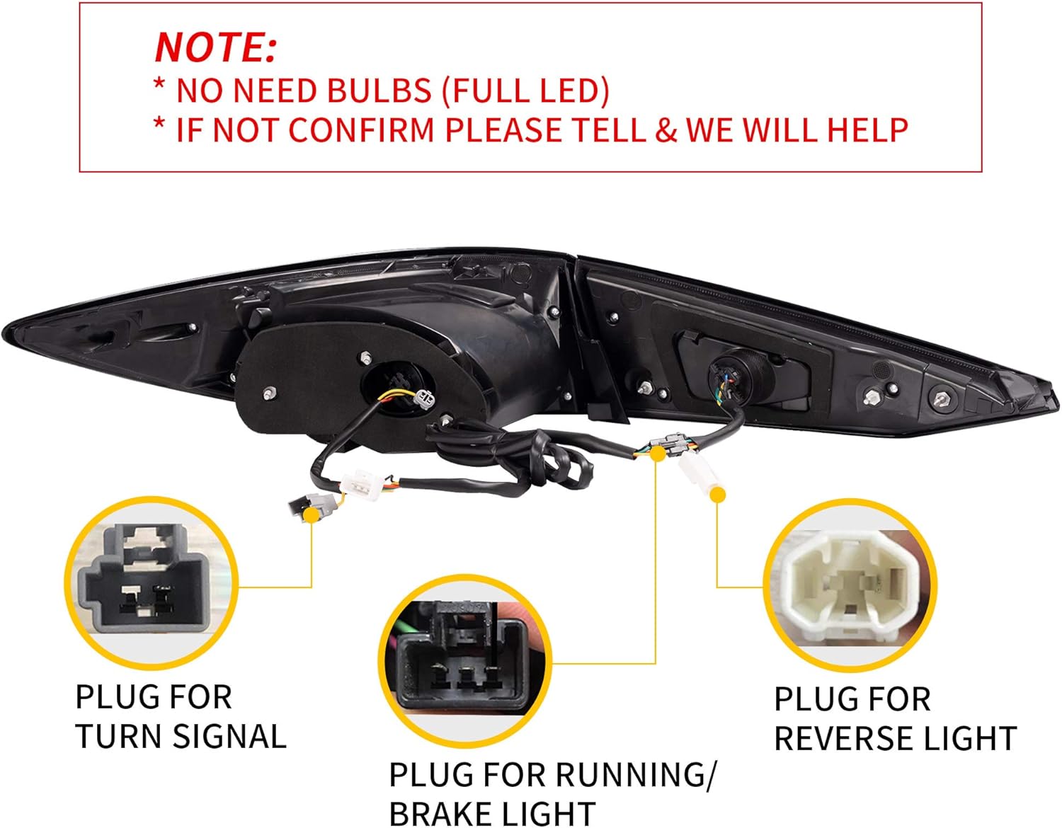 VLAND LED Sequential Tail Lights Compatible for Mazda 3 Axela 2014-2018, Reverse Running Brake LED Rear Lamp assembly, Smoked Lens, Not For Hatchback