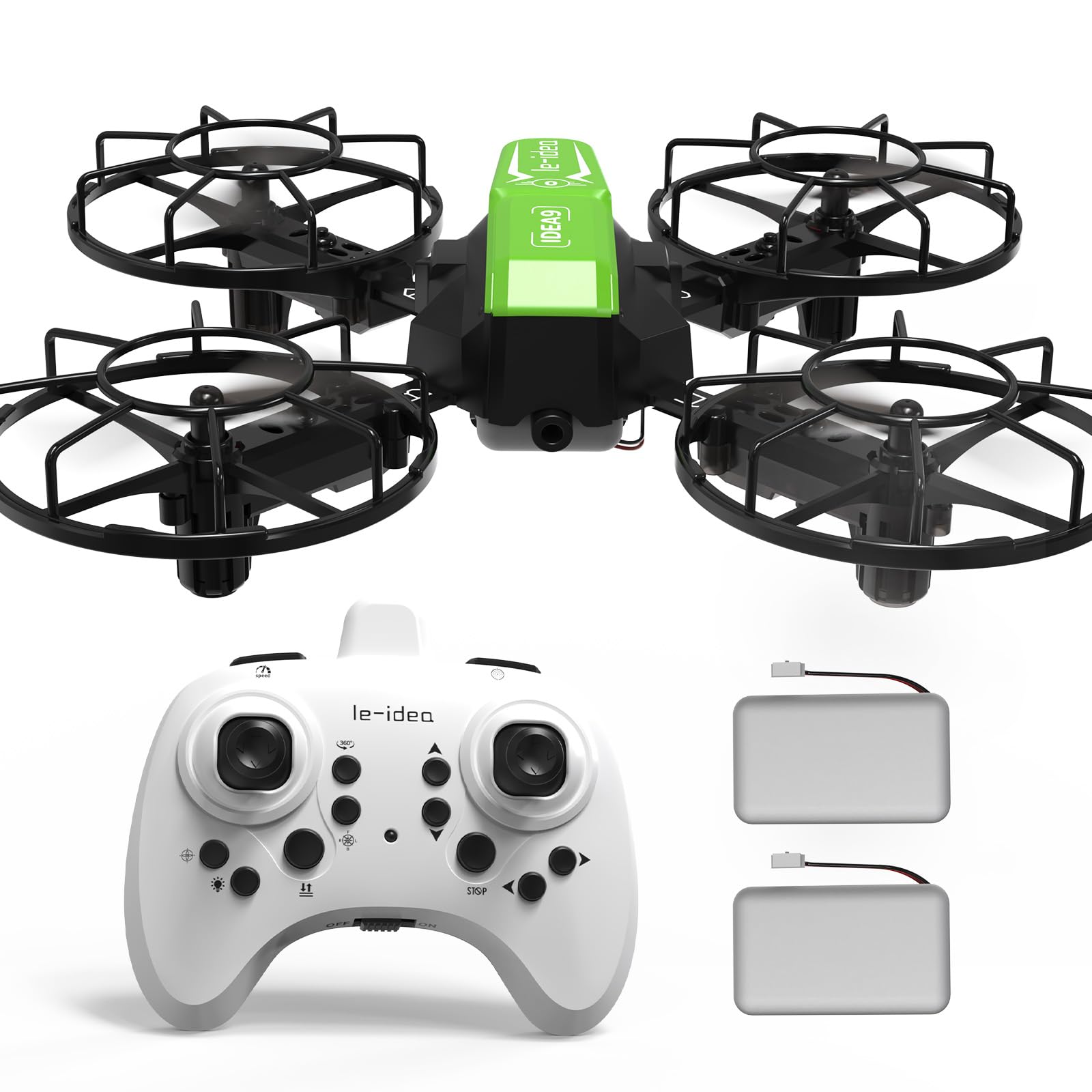 LE-IDEA Detachable Drone with Fun Competitive Mode Mini Drone with Headless Mode 360° Flips, RC Quadcopter With 2 Batteries, Assembling Educational Aircraft Easy to fly for Beginners IDEA9