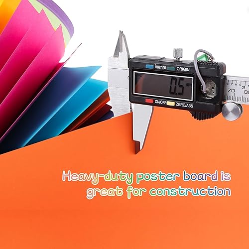 Miniatura 6 de Tablero de póster, 50 hojas IMAGE 10 colores surtidos tamaño A3, tablero de ferrocarril, 11.7 16.5 pulgadas, tablero gráfico en blanco para arte,