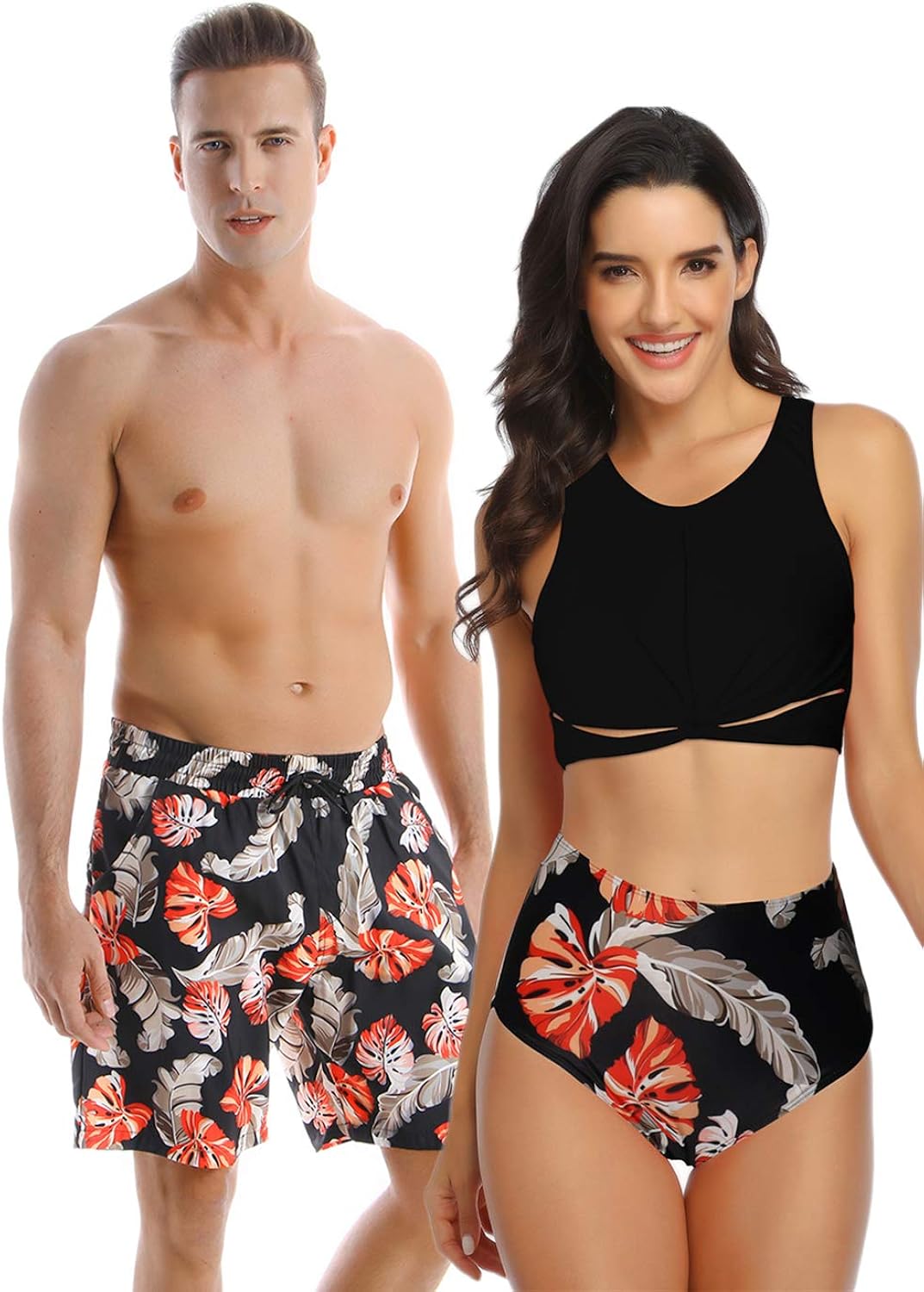 matching swimsuits for him and her