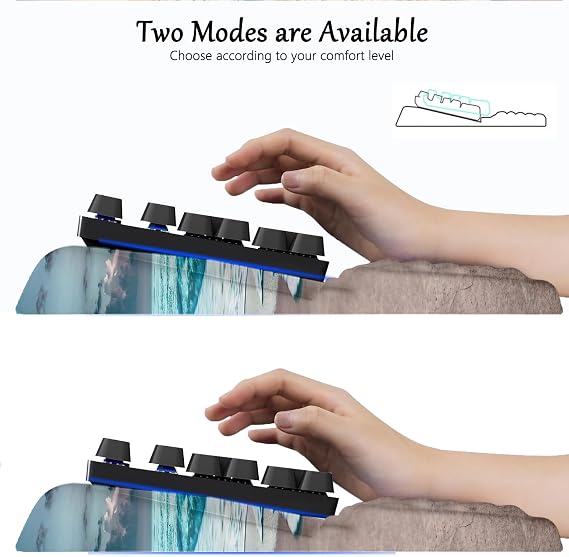 Ocean Beach Keyboard Stand with Gel Seashell Wrist Rest for Keyboard and Mouse