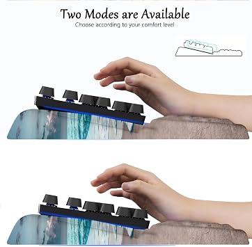 Ocean Beach Keyboard Stand with Gel Seashell Wrist Rest for Keyboard and Mouse