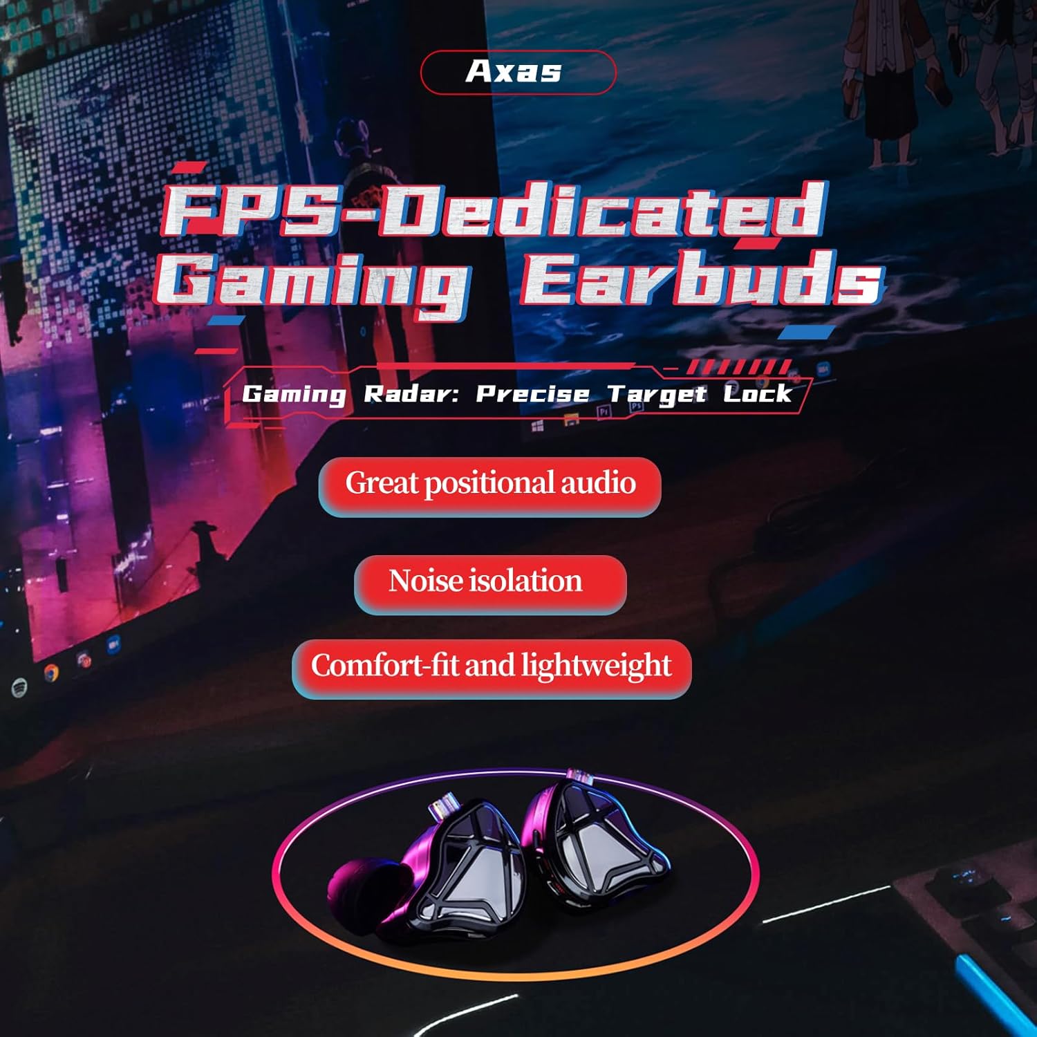 KZ Axas USB C Headphone with Mic, Noise Isolation IEM for Gaming, Comfort-Fit Type C Earphone for iPhone17 Samsung, High-Definition Decoding Cable Built-in DSP with 4 EQ Modes (Black, DSP) - Image 2