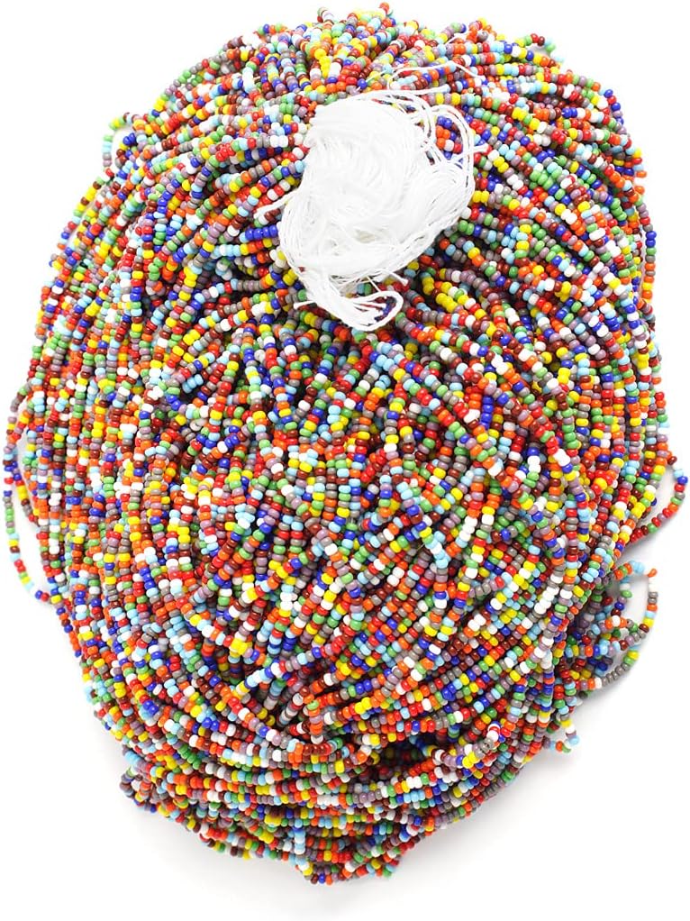 Czech Glass Seed Beads 11/0 (2.1mm Diameter) Opaque Multi Strung DIY Jewelry Making Beadss - 500g Bulk Bag by Preciosa (Jablonex)
