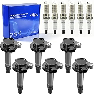 UF553 Ignition Coil Pack Compatible with 3.5L 3.7 Ford Edge Explorer F150 Flex MKS MKT MKZ MKT Mazda 6 2007 2008 2009 2010-2016 Platinum Spark Plug Replacement for 5C1652 DG520